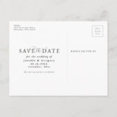 elegante vertikale Foto-Postkarte Ankündigungspostkarte (Rückseite)