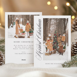 Elegante vertikale Fröhlichste Weihnachten Familie