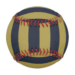 Elegante vertikale Streifen aus Gold und Navy Baseball