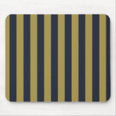 Elegante vertikale Streifen aus Gold und Navy Mousepad (Vorne)