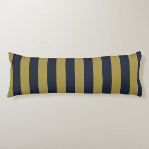Elegante vertikale Streifen aus Gold und Navy Seitenschläferkissen