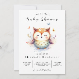 Elegante verzauberte Babydusche Einladung