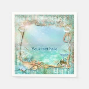 Elegante verzauberte Meeresstrand-Tropen-Serviette Serviette
