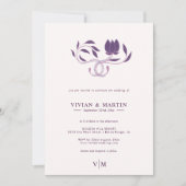 Elegante Verziert Paisley Fated Floral Wedding Einladung (Vorderseite)