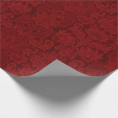 Elegante Verziert Red Viktorianisch Damask Geschenkpapier (Ecke)
