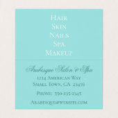 Elegante Verzierte blau-weiß geklappte Visitenkart Visitenkarten (Innenseite Aufgefaltet)