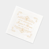 Elegante Verzierte Blüh Hochzeit Servietten Mit Folie (Links)