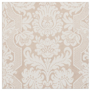 Elegante Verzierte Creme Viktorianisch Damask Stoff