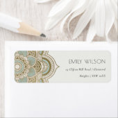 Elegante Verzierte Goldmedaille Aquamarin Mandala (Insitu)