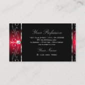 Elegante Verzierte Grenzjuwelen Visitenkarte (Rückseite)