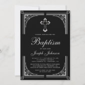 Elegante Verzierte Grenzübertrittsstiftung Einladung (Vorderseite)