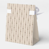 Elegante verzierte Hochzeit in Beige Geschenkschachtel (Rückseite)