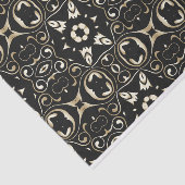 Elegante Verzierte Imitate Goldene Damaskus auf sc Seidenpapier (Ausschnitt)