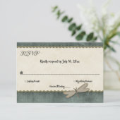 Elegante Verzierte klassische Whimsical Formal Wed RSVP Karte (Stehend Vorderseite)