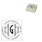 Elegante Verzierte Kunst, Dichtung und Musik Gummistempel (Stempel)