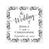 Elegante Verzierte Lacy Border the Wedding of Permastempel (Design)