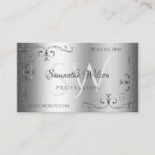 Elegante Verzierte Orchideen Visitenkarte (Vorderseite)