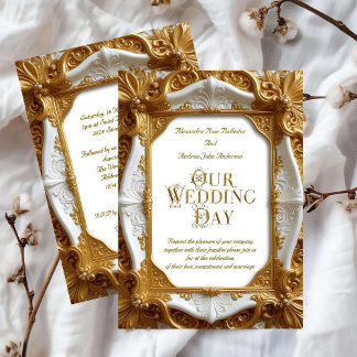 Elegante Verzierte Rahmen-Platte für Hochzeiten Einladung