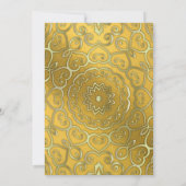 Elegante Verzierte Royal Jeweled Gold Wedding Einladung (Rückseite)