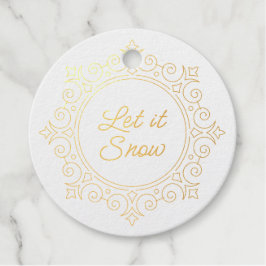 Elegante Verzierte Schneeflocke | Lass es schneien Geschenkanhänger