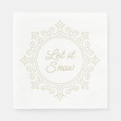 Elegante Verzierte Schneeflocke | Lass es schneien Serviette (Vorderseite)