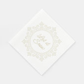 Elegante Verzierte Schneeflocke | Lass es schneien Serviette (Ecke)