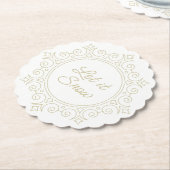 Elegante Verzierte Schneeflocke | Lass es schneien Untersetzer (angewinkelt)