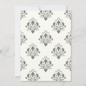 Elegante, verzierte Scroll-Design-Save-the-Date-Ka (Rückseite)