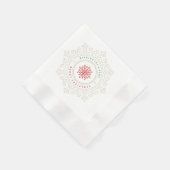 Elegante Verzierte Snowflake Serviette (Ecke)