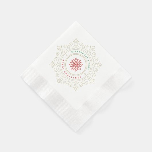 Elegante Verzierte Snowflake Serviette (Ecke)