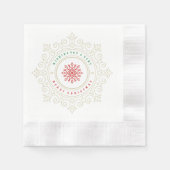 Elegante Verzierte Snowflake Serviette (Vorderseite)
