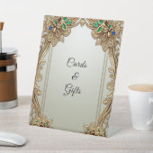 Elegante Verzierte Tabletop-Zeichen Sockelschild (In SItu)