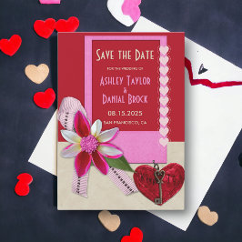 Elegante Verzierte Valentine Romantische Hochzeit Save The Date