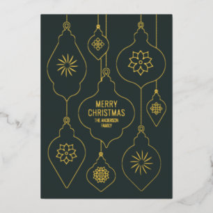Elegante verzierte Weihnachtsbaumholz CC1261 Folien Feiertagskarte