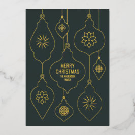 Elegante verzierte Weihnachtsbaumholz CC1261 Folien Feiertagskarte