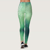 Elegante Verzierte Zen Mandala Rosette Grüntöne Leggings (Rückseite)