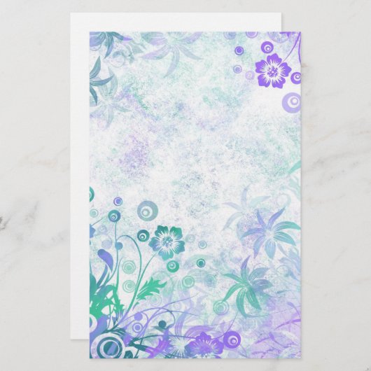 Elegante verzweigte Pastelle Briefpapier (Vorne/Hinten)