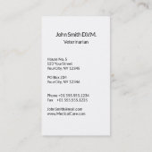 Elegante Veterinärmedizin Gold V Visitenkarte (Rückseite)