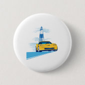 ELEGANTE VETTE AUTOMOBILE ART BUTTON (Vorderseite)