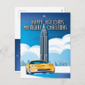 ELEGANTE VETTE AUTOMOBILE ART FEIERTAGSPOSTKARTE (Vorne/Hinten)