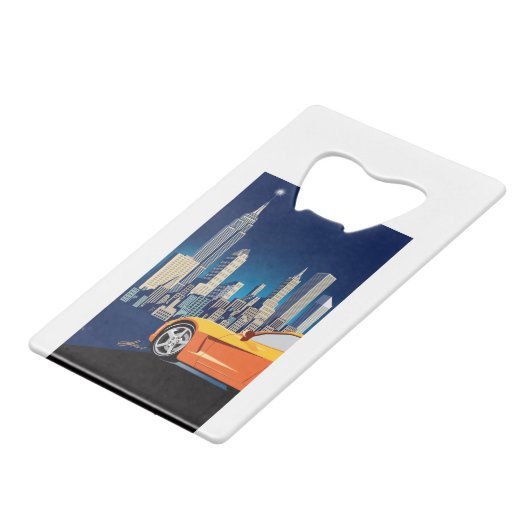 ELEGANTE VETTE AUTOMOBILE ART GELDBEUTEL FLASCHENÖFFNER (Vorderseite Schrägansicht)