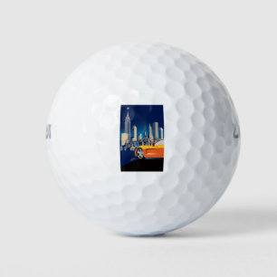 ELEGANTE VETTE AUTOMOBILE ART GOLFBALL