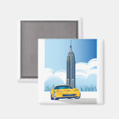 ELEGANTE VETTE AUTOMOBILE ART MAGNET (Vorderseite/Rückseite)