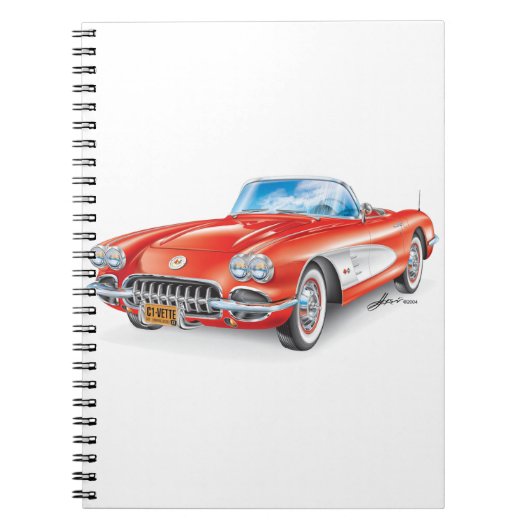 ELEGANTE VETTE AUTOMOBILE ART NOTIZBLOCK (Vorderseite)