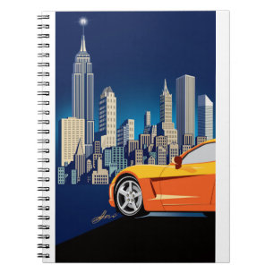 ELEGANTE VETTE AUTOMOBILE ART NOTIZBLOCK