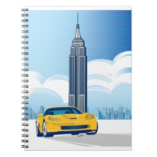 ELEGANTE VETTE AUTOMOBILE ART NOTIZBLOCK