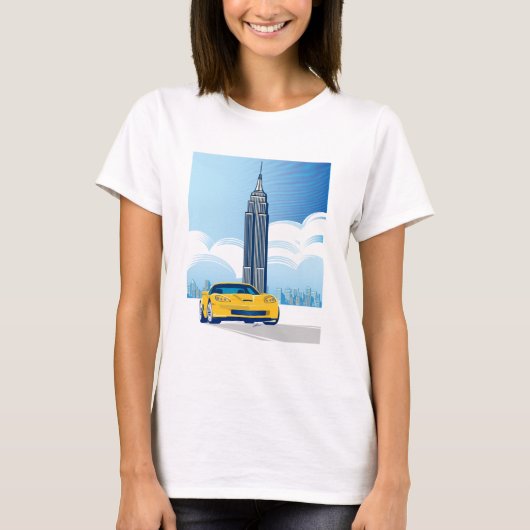 ELEGANTE VETTE AUTOMOBILE ART T-Shirt (Vorderseite)