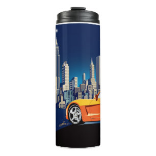 ELEGANTE VETTE AUTOMOBILE ART THERMOSBECHER
