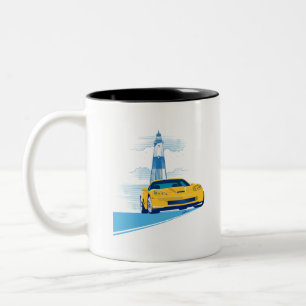 ELEGANTE VETTE AUTOMOBILE ART ZWEIFARBIGE TASSE