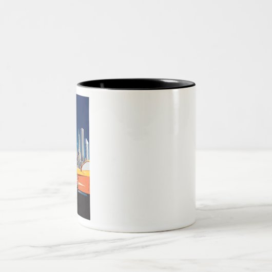 ELEGANTE VETTE AUTOMOBILE ART ZWEIFARBIGE TASSE (Mittel)